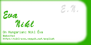 eva nikl business card
