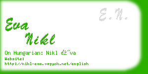 eva nikl business card